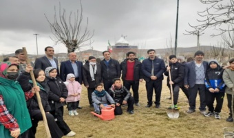 برگزاری پویش نهال کاری در بوستان ملت شهر تلخاب
