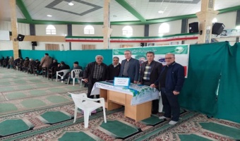 برگزاری میز خدمت منابع طبیعی و توزیع نهال در مصلی تفرش