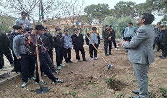 برگزاری پویش نهالکاری در هنرستان پردیس کشاورزی ساوه