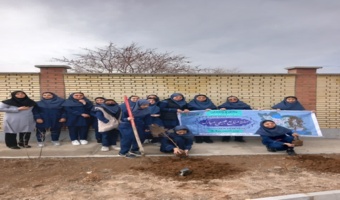 برگزاری مراسم درختکاری در دبیرستان کوثر آشتیان