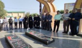 ادای احترام به مقام شامخ شهدای شهرستان فراهان در هفته دولت 
