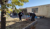 برگزاری پویش نهال کاری در موسسه ثامن الحجج (ع) خمین