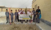 برگزاری دوره آموزشی کاشت بذر و نهال در یکی از مدارس کمیجان
