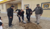 مراسم درختکاری در کتابخانه عمومی ولایت شهر فرمهین