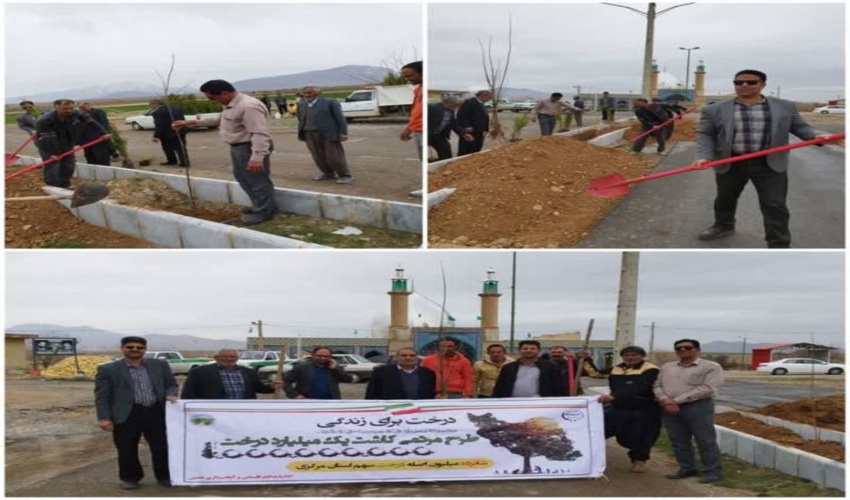  برگزاری مراسم درختکاری در شهرستان خمین  همزمان با روز بزرگداشت شهدا 