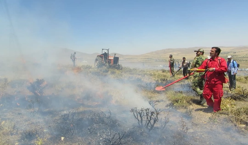 آتش سوزی مراتع نتیجه بی توجهی به حفظ طبیعت