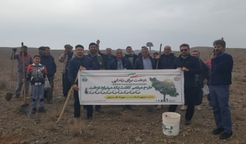 اجرای پویش مردمی بذرکاری در شهر آوه شهرستان ساوه 