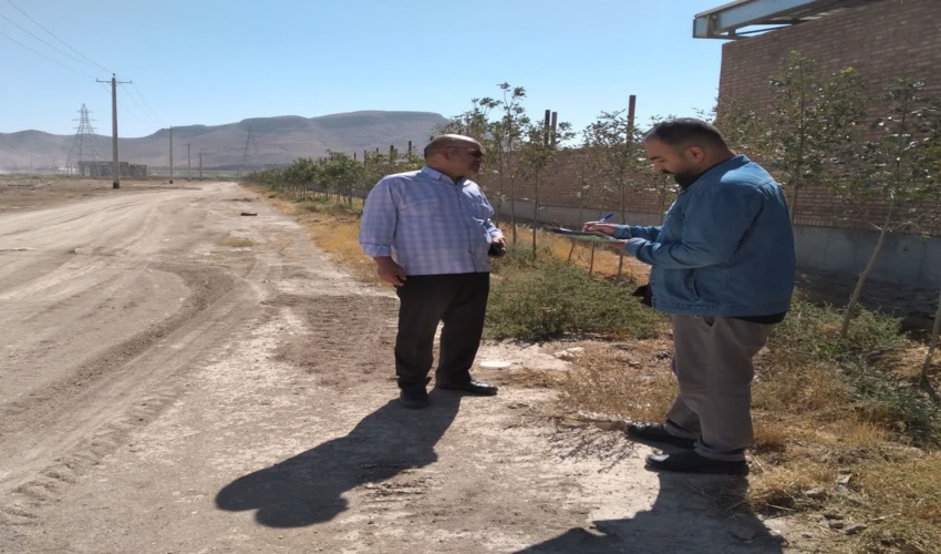 بازدید از نهال‌های غرس شده در شرکت ایران پتک اراک