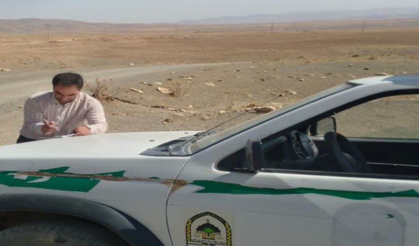 گشت و مراقبت از اراضی ملی در پلاک ارم باغی شهرستان کمیجان