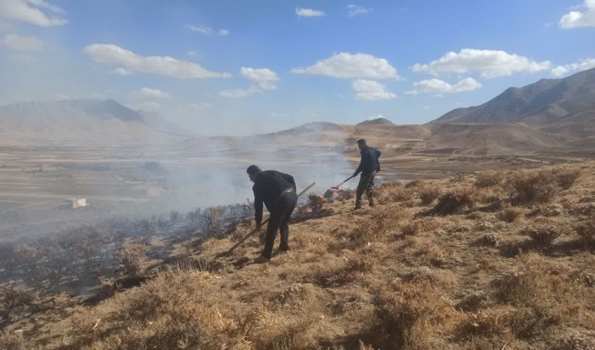 حریق روستای ظهیرآباد شازند اطفاء شد