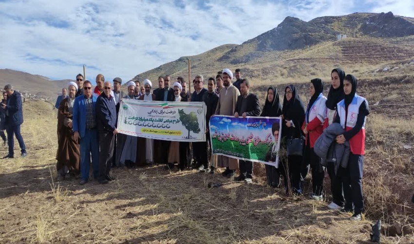 غرس 100 اصله نهال در آشتیان