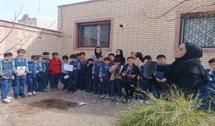 برگزاری کارگاه آموزشی کاشت نهال در یکی از مدارس ساوه